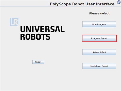 在屏幕中，单击“Program Robot”按钮。